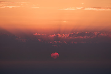 Coucher de soleil dans la région d'Ajaccio