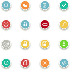 round of computer icons