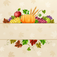 Autumn  illustration for  thanksgiving day.