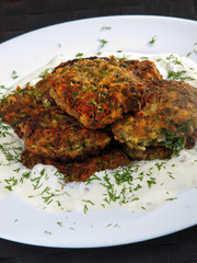 Fried meatballs with herbs