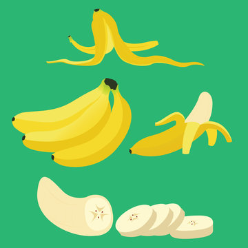 Banana Tropical Fruit Vector