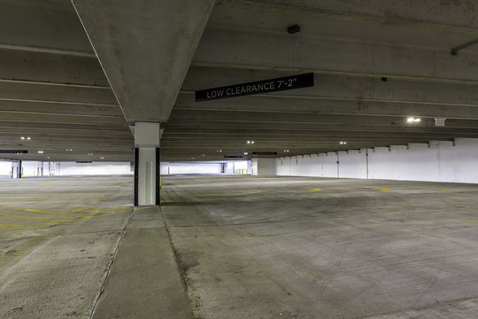 Empty parking garage