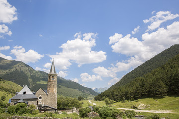Sanctuary of Mongarri. Spanish pyrenees, Catalonia, Lleida, Spai