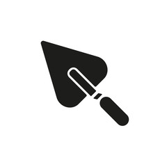 The trowel icon. Mason and building, repair, plasterer symbol. Flat