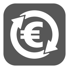 The currency exchange euro icon. Cash and money, wealth, payment symbol. Flat