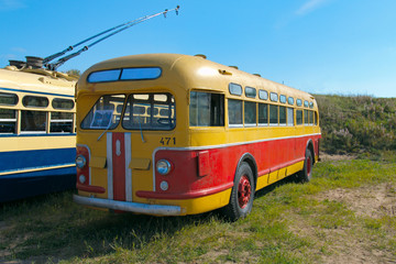 Fototapeta na wymiar Soviet vintage bus ZIS-154