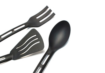 Kitchen utensil collection isolated on white