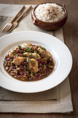 Chicken and pomegranate curry