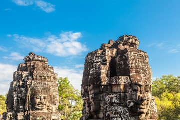 Fototapeta premium Face of Bayon castle in Cambodia.