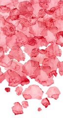 Watercolor red blotches (falling petals)