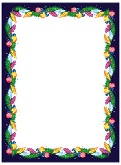 Frame with Christmas decoration