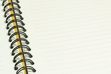 Close up note book of notepad