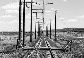 Railroad Tracks in monochrome