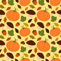autumn collection season seamless vector pattern background illustration