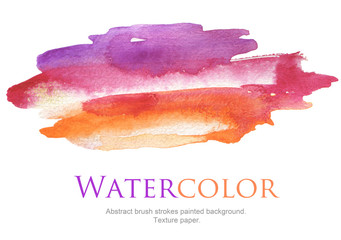 Abstract watercolor brush strokes painted background. Texture pa