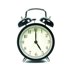 Alarm clock on white background.