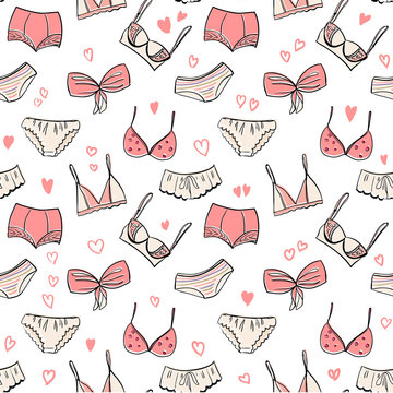 Bra and panties seamless pattern