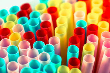 Plastic colorful straw