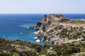 Gerontas beach at Milos island, Cyclades, Greece