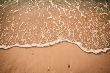 Fototapeta na wymiar Soft wave on sea beach.