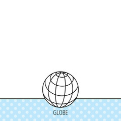 Globe icon. World travel sign.