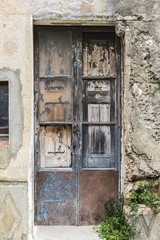 Old wooden door