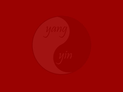 Sfondo rosso con yin yang in trasparenza