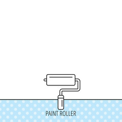 Paint roller icon. Paintbrush tool sign.