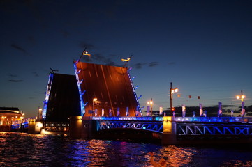 Fototapeta na wymiar Развод мостов в Санкт-Петербурге