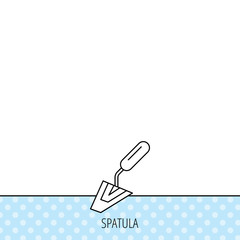 Spatula icon. Finishing repair tool sign.