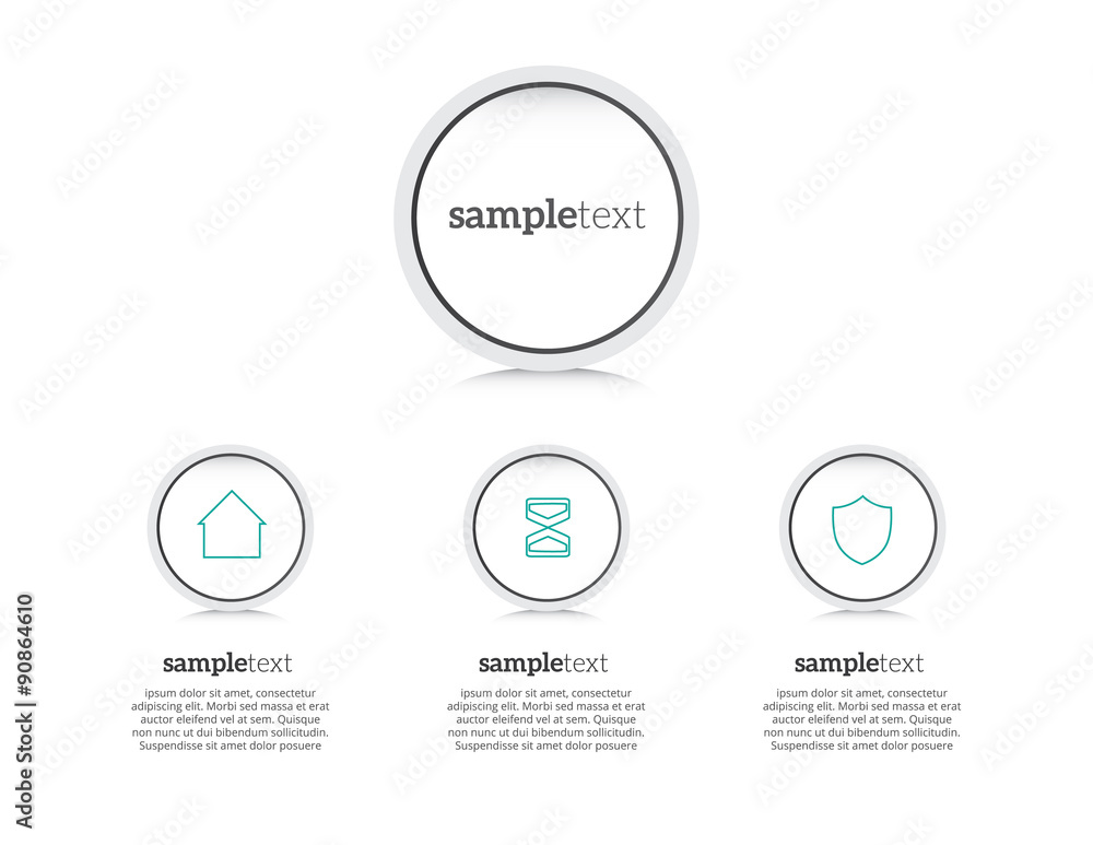 Canvas Prints vector infographic report template icons