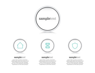 Vector Infographic report template icons