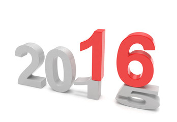 2015-2016 change new year 2016 isolated