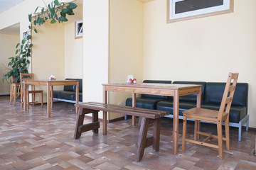 Interior of a modern cafe