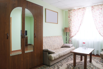 Interior of a hotel room