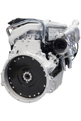 Fototapeta premium The image of an engine under the white background