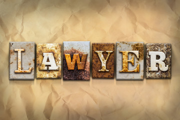 Lawyer Concept Rusted Metal Type