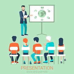 Vector flat style business presentation