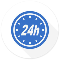 24h flat design modern icon