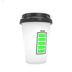 Coffee to go on white