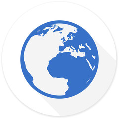 Fototapeta premium earth flat design modern icon