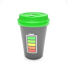 Coffee to go on white