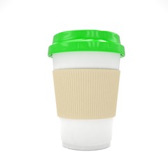Coffee to go on white