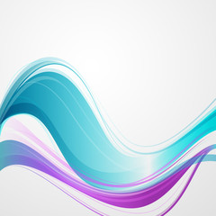 Vector motion curvy lines background with empty space