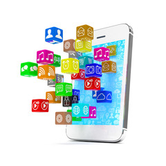 icon app fall in smart phone