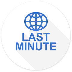 last minute flat design modern icon
