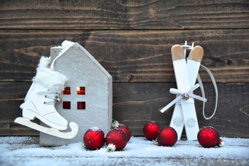 Grußkarte - Weihnachtskarte - Häuschen