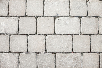 Gray block pavement texture.