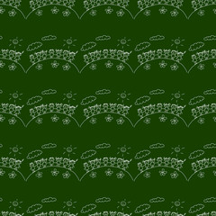 Blackboard. School. Seamless vector pattern