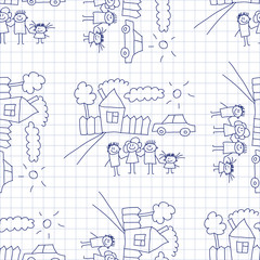 Seamless colorful vector pattern. 